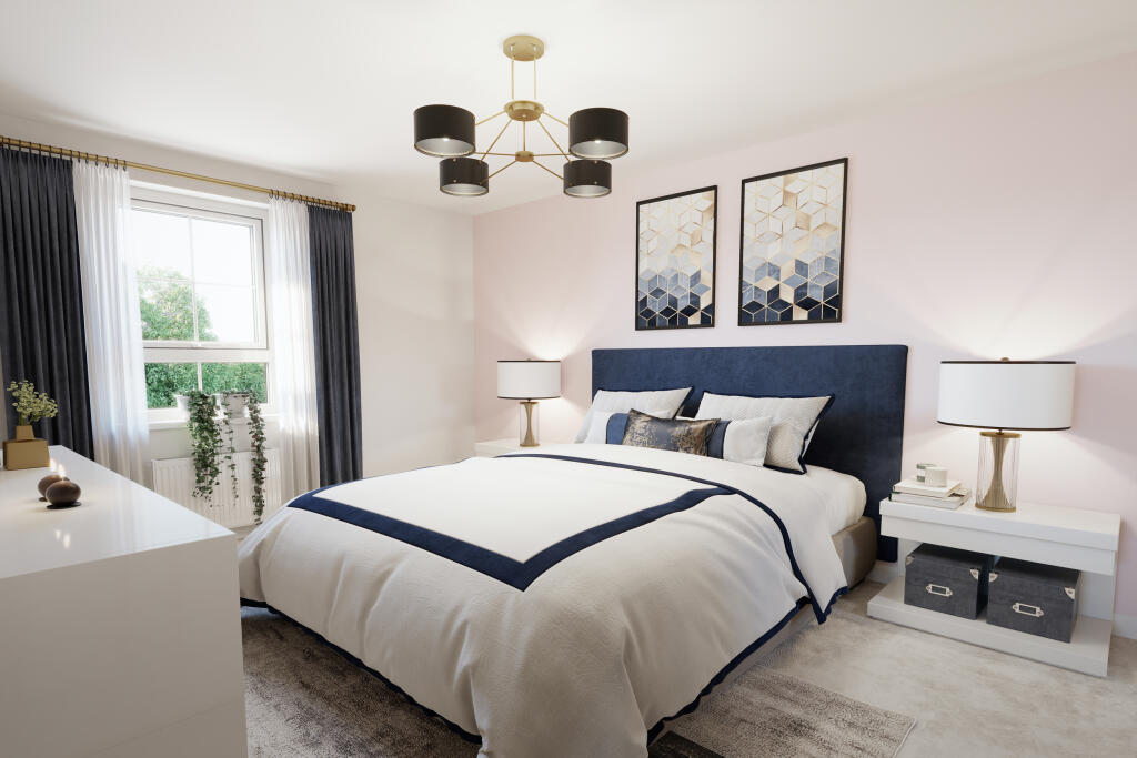 Main bedroom in a 2 bed Maldon
