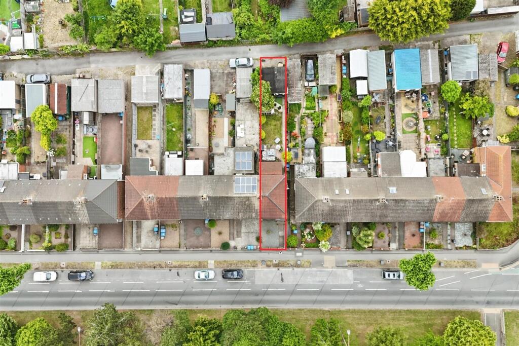 Aerial view of the property