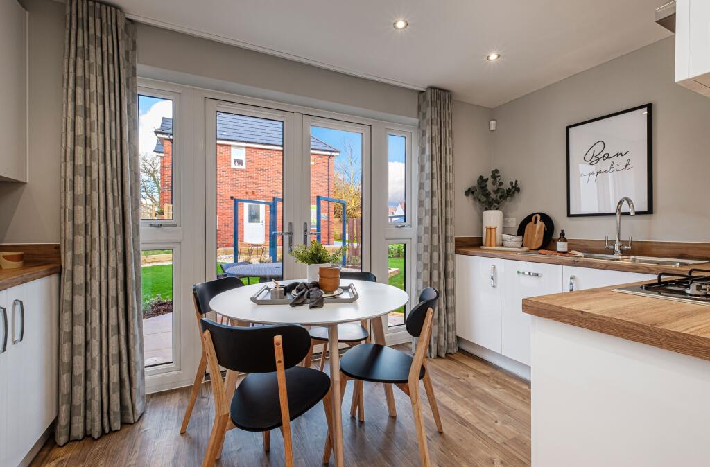 Interior view of our 2 bed Kenley home kitchen &amp; dining