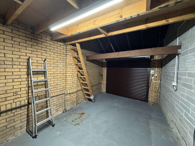 Garage with Storage Mezzine