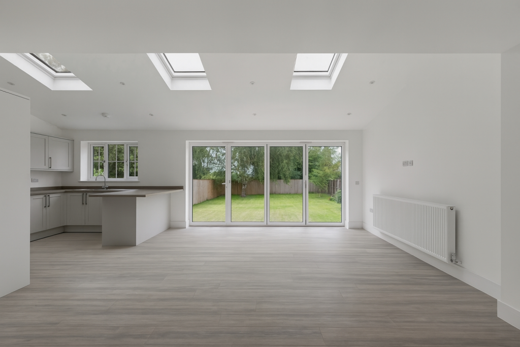 Open Plan Living Kitchen Flooring Has Been Digital