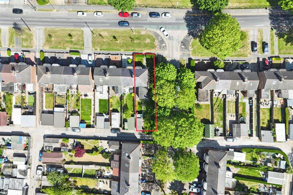 Aerial view of the property
