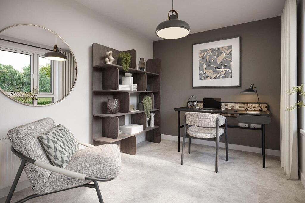 A dedicated home office can be found on the ground floor