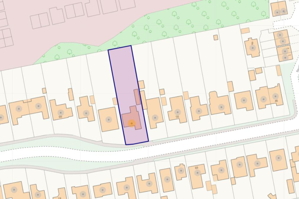 Aerial view of the property / land boundary