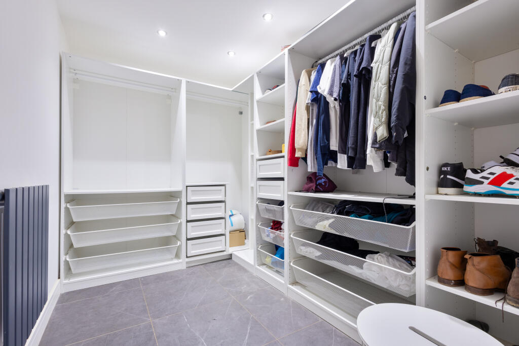 Primary walk in wardrobe