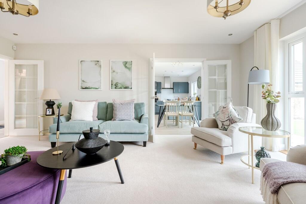 The downstairs living space can be opened up to be ideal for hosting family and friends