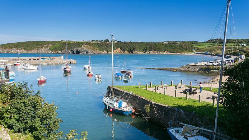 Nearby Cemaes Bay harbour and beach