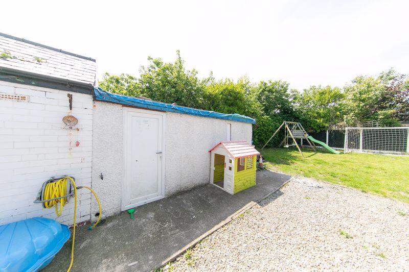 Rear garage storage area