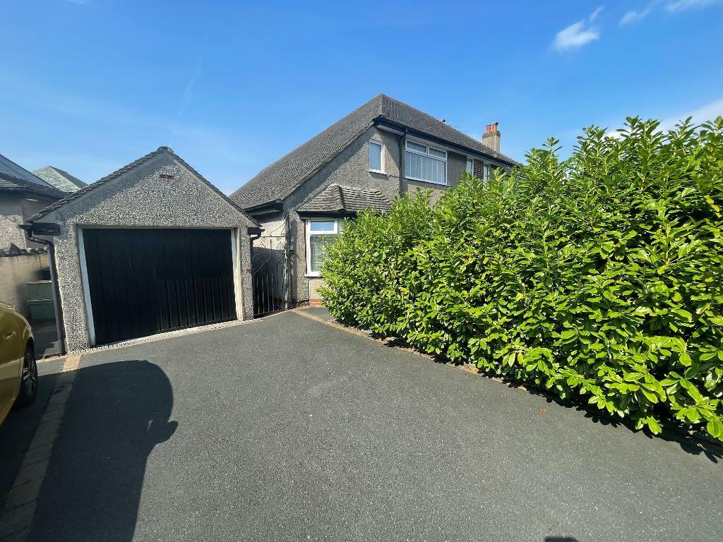 Driveway and detached garage