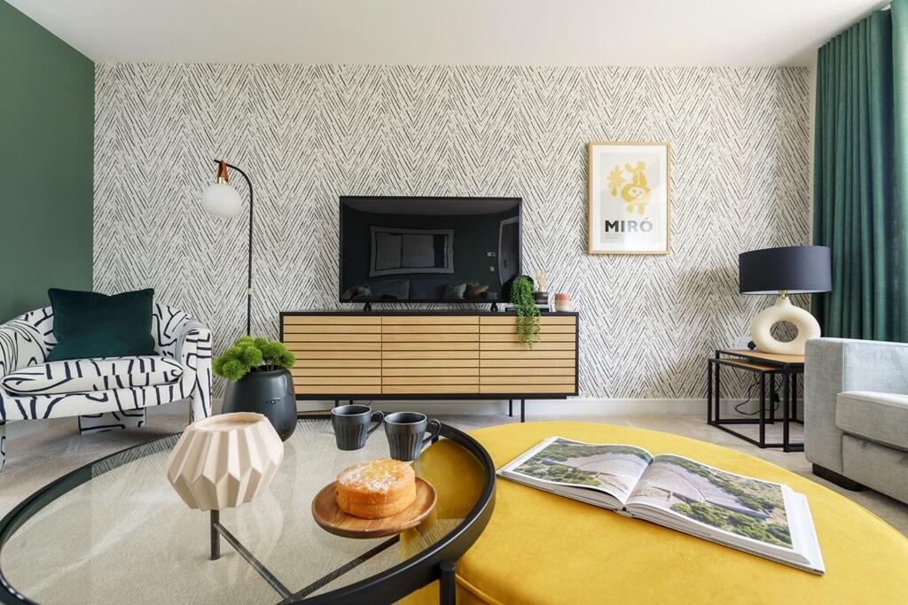 The spacious lounge has plenty of space for the whole family to relax