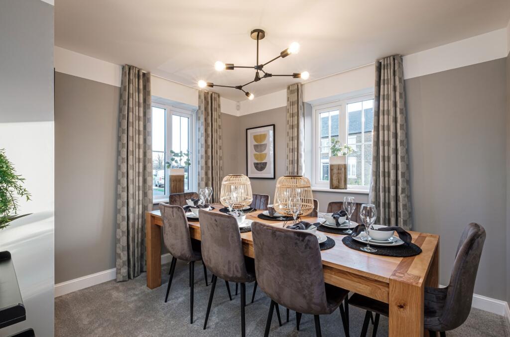 Interior view of the dining room our 4 bed Alderney home