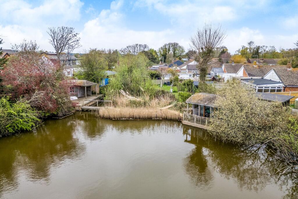 Pond with Boathouse &amp; Summerhouse