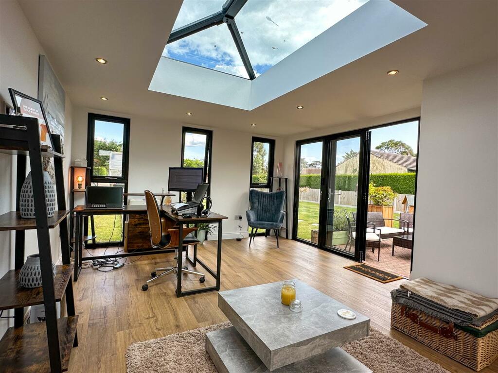 INSIDE VIEW OF OFFICE/GARDEN ROOM