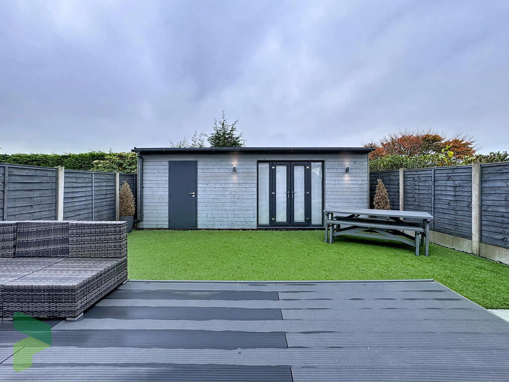 Rear garden and s...