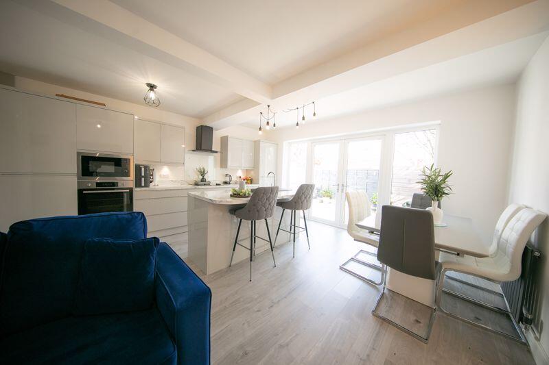 Kitchen, living and dining space