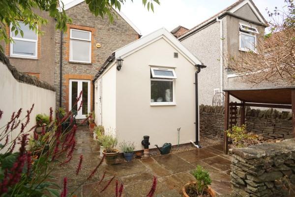 Rear Patio, Wood Store &amp; Side Access