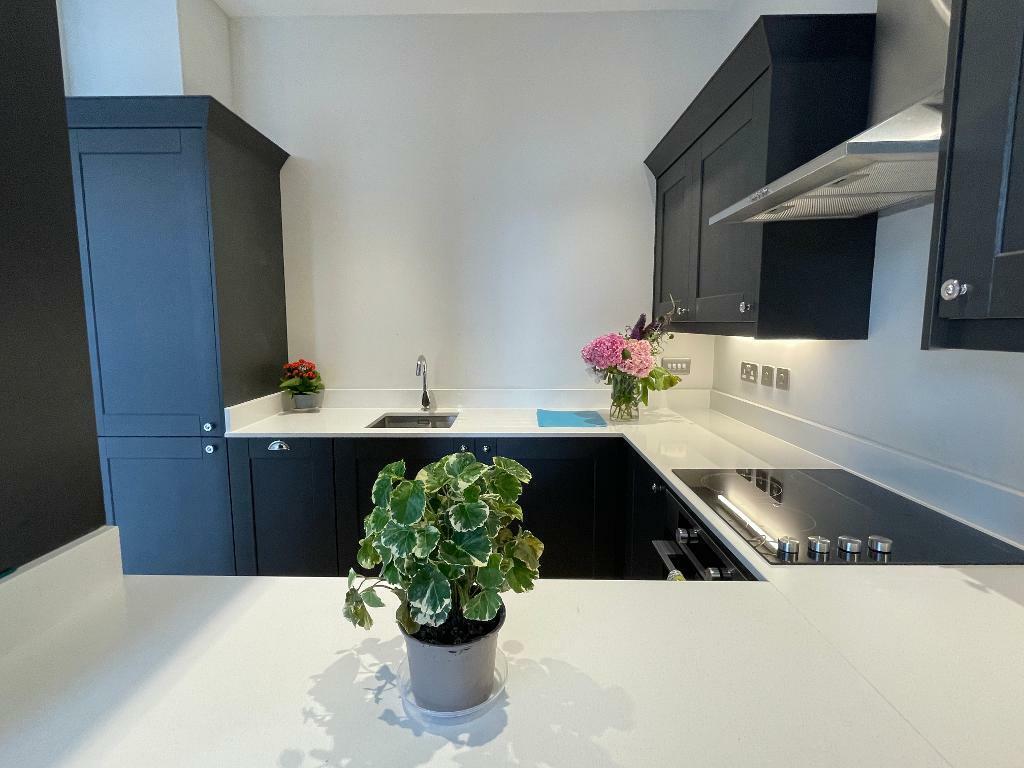 White granite work surface