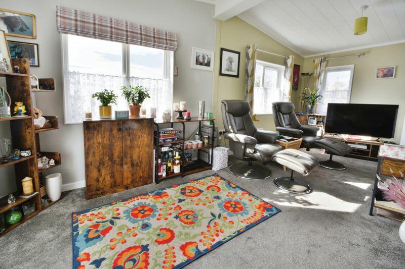 Dining area and living room