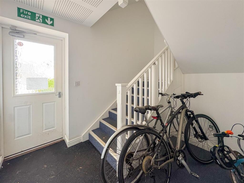 Communal Entrance from parking spaces