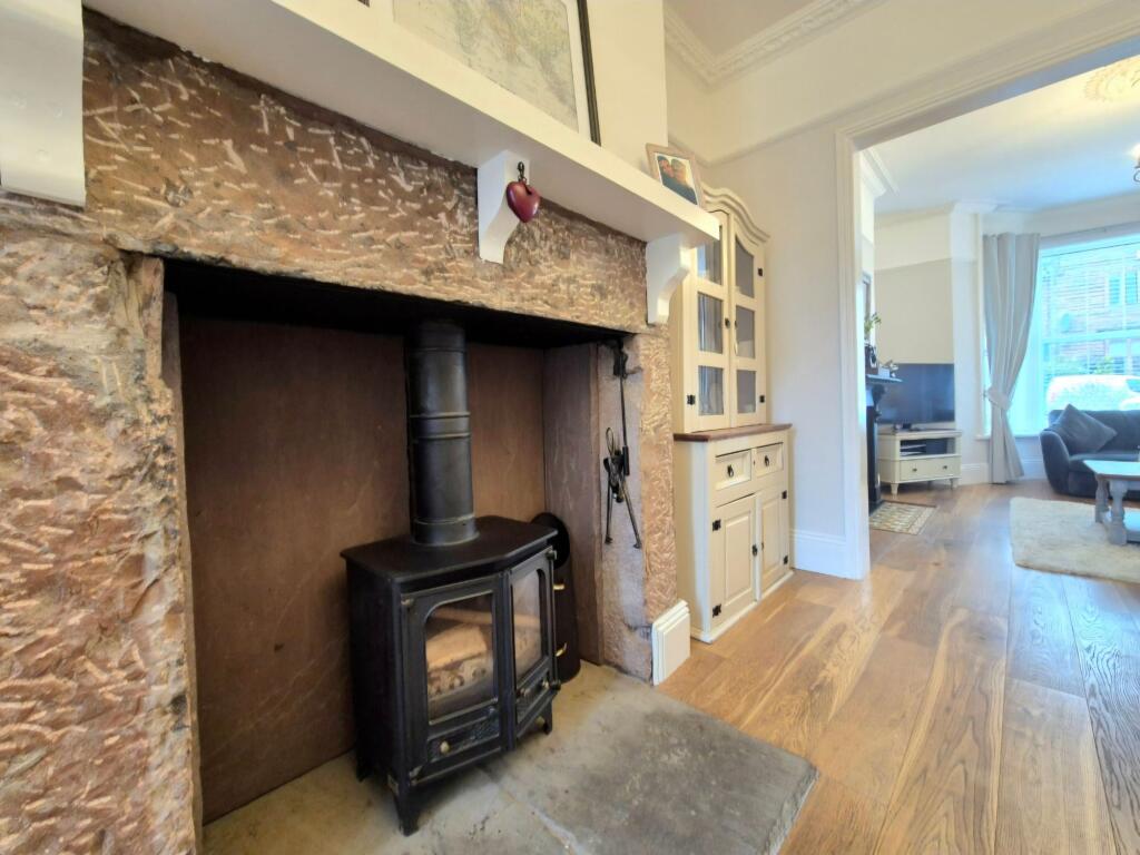 Dining room fireplace