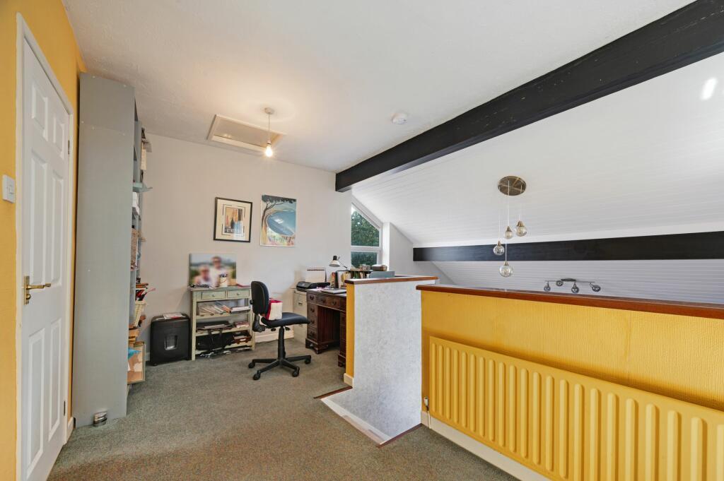 The upper floor is versatile