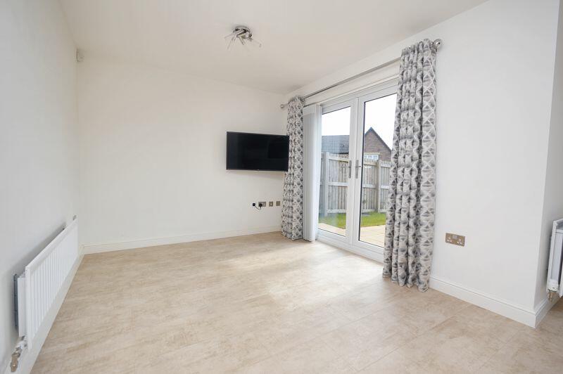 Living area of open plan kitchen