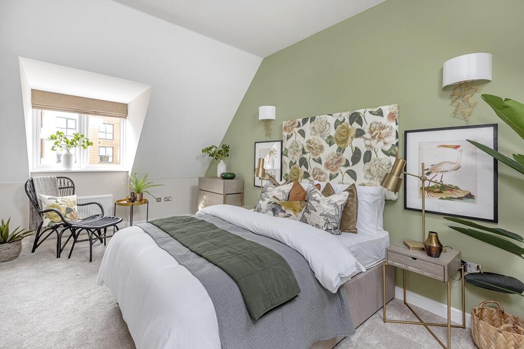 Bedroom one is welcoming and spacious, benefitting from the entire second floor