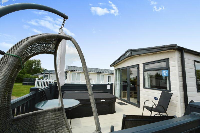 Decking with hot tub