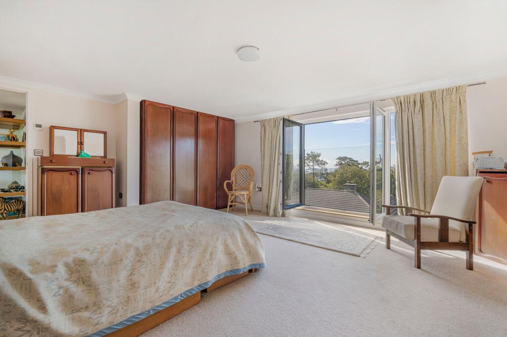 Main bedroom with sea views