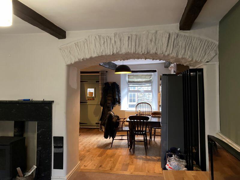 View from lounge to dining area