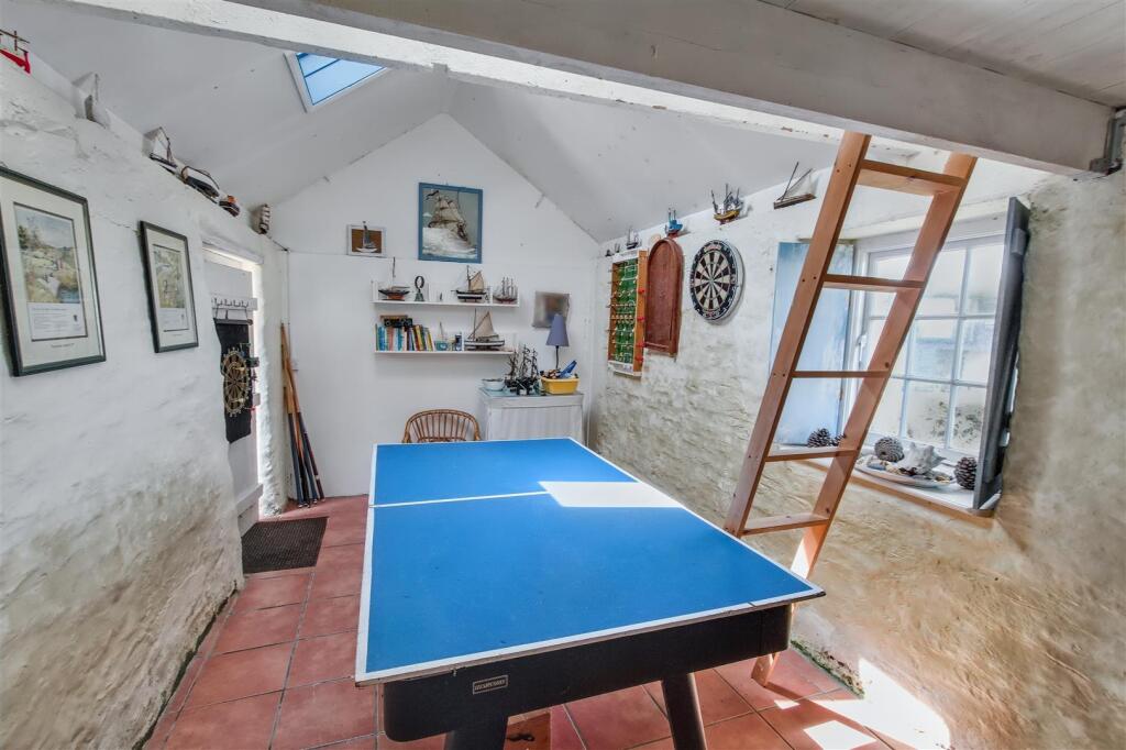 Inside stone cottage