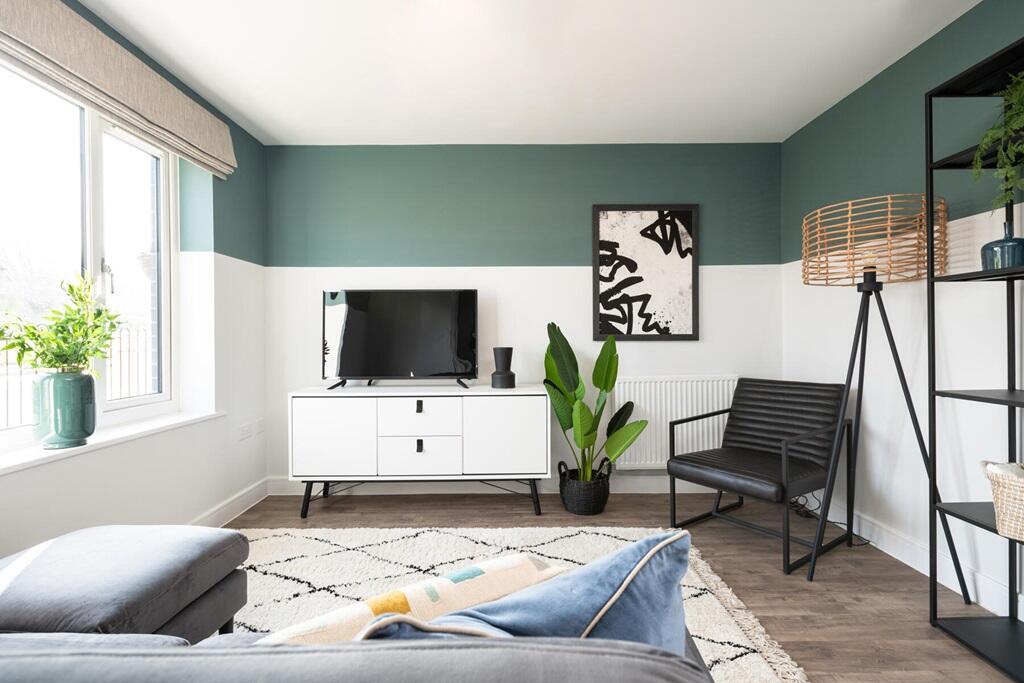 There's space for the whole family to relax in front of the TV