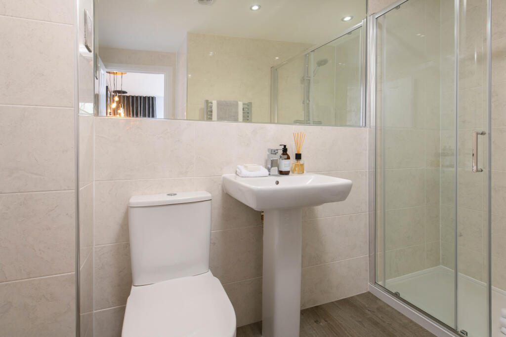 En suiite shower room at the Halton