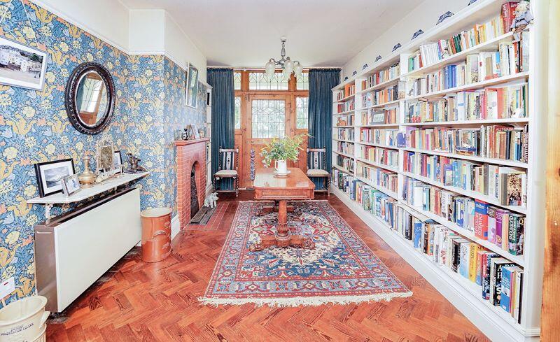 Parquet flooring and period fireplace