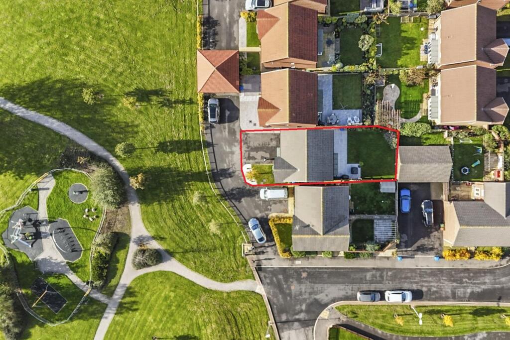 Aerial view of the property