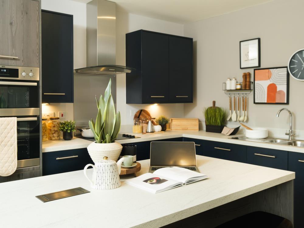 Kitchen island of the Warwick, a 3 bedroom house