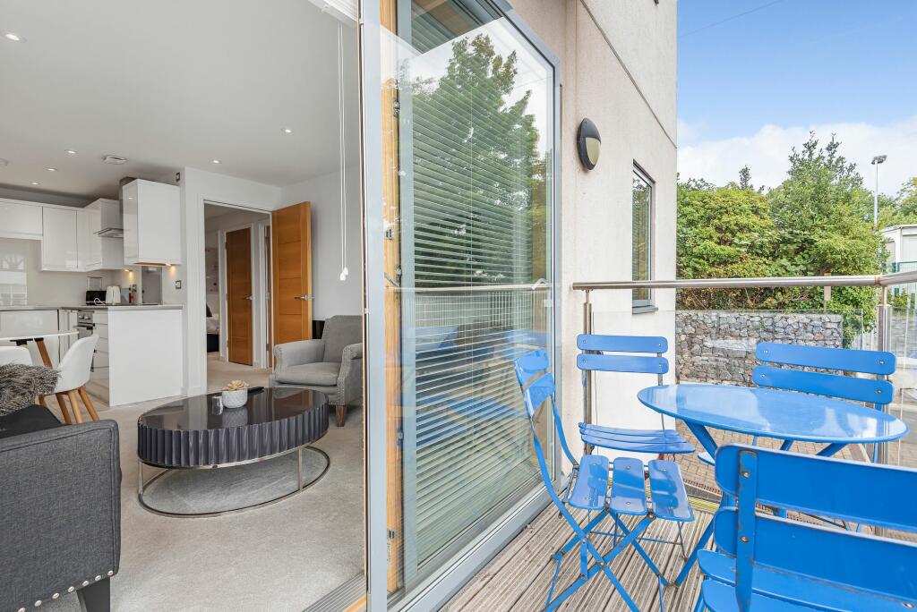 Living room onto balcony
