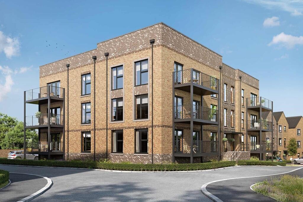 A CGI of the apartments at Little Furze Place, plots 1-6