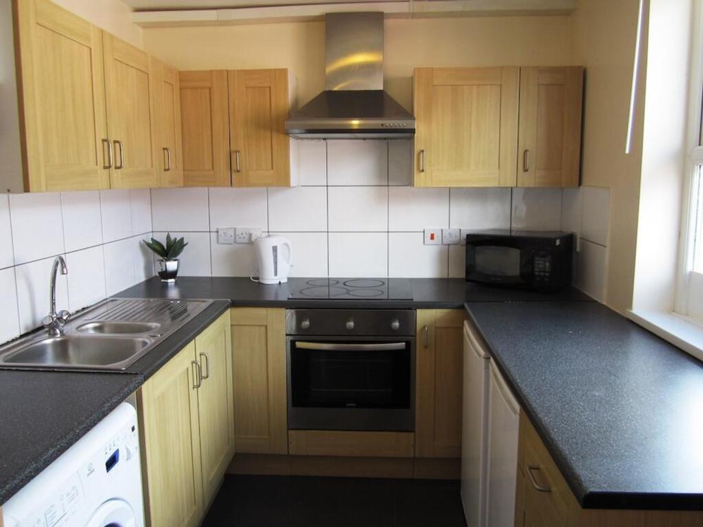 A bright and tidy kitchenette with modern appli...