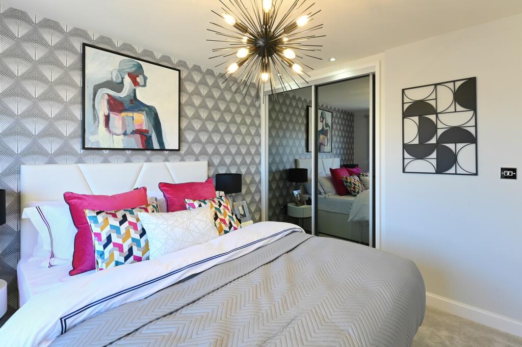 Barratt Windermere 4 bed Show Home in New Waltham, Wigmore Park bedroom one