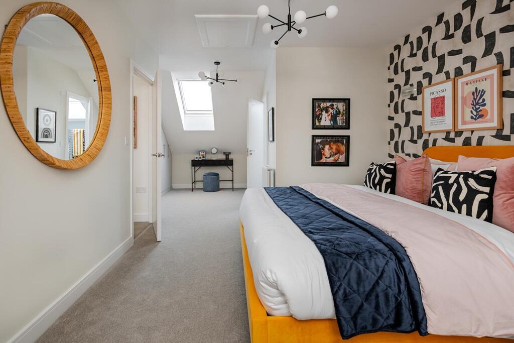 There is plenty of room for a King size bed