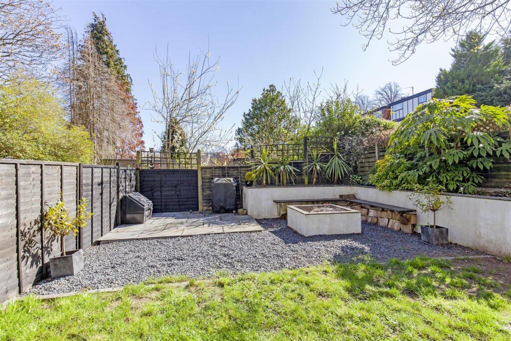 Rear garden and top terrace