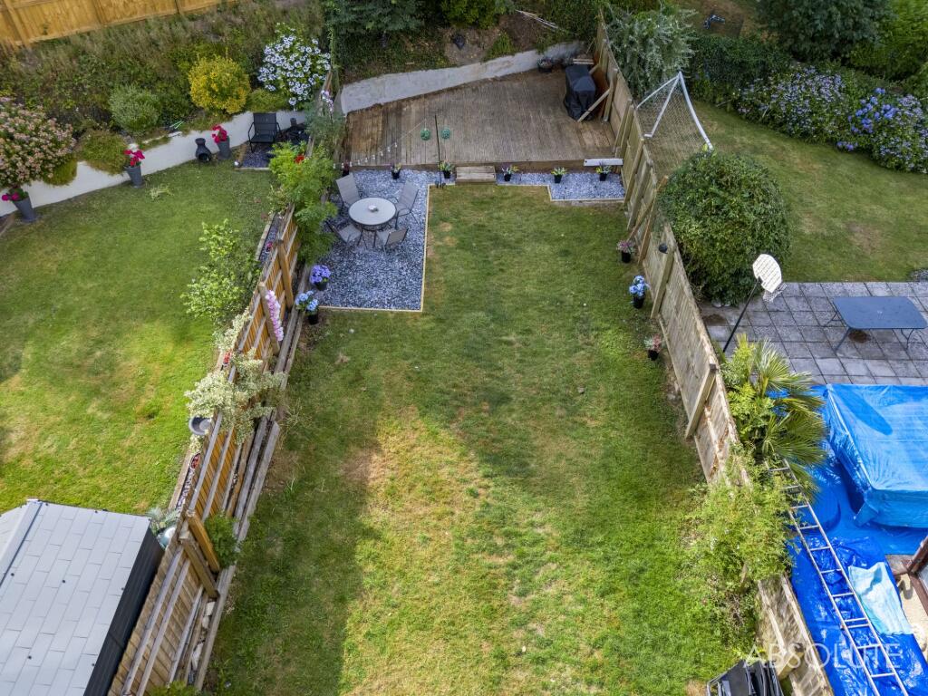 Aerial view of garden