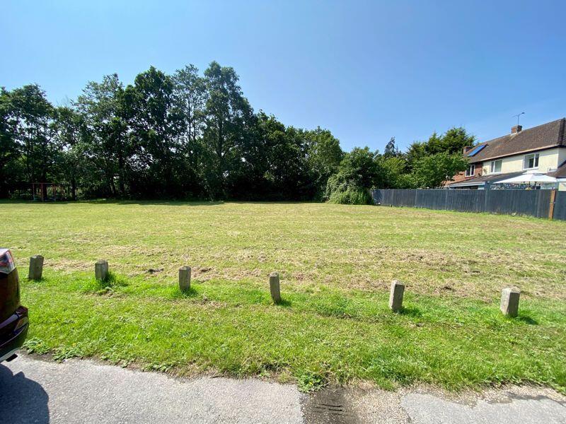 Green opposite garage