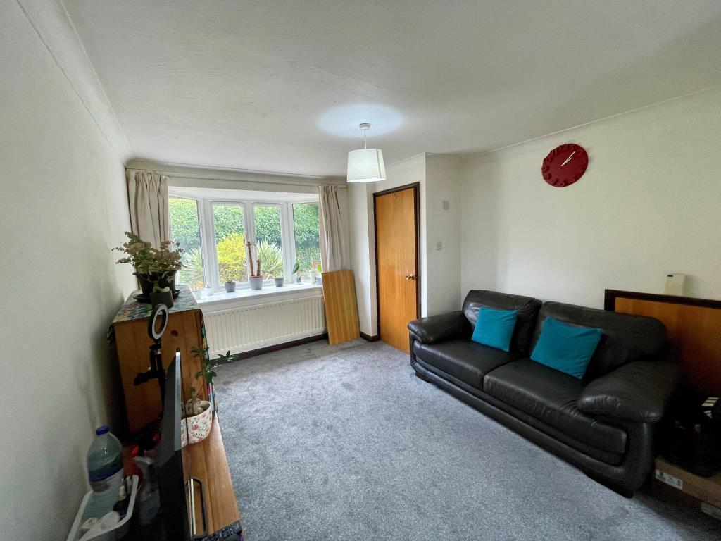 Living room with bay window