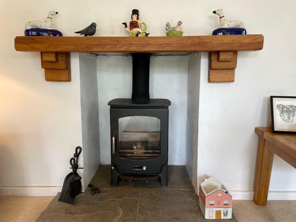 Log burner in sitting room
