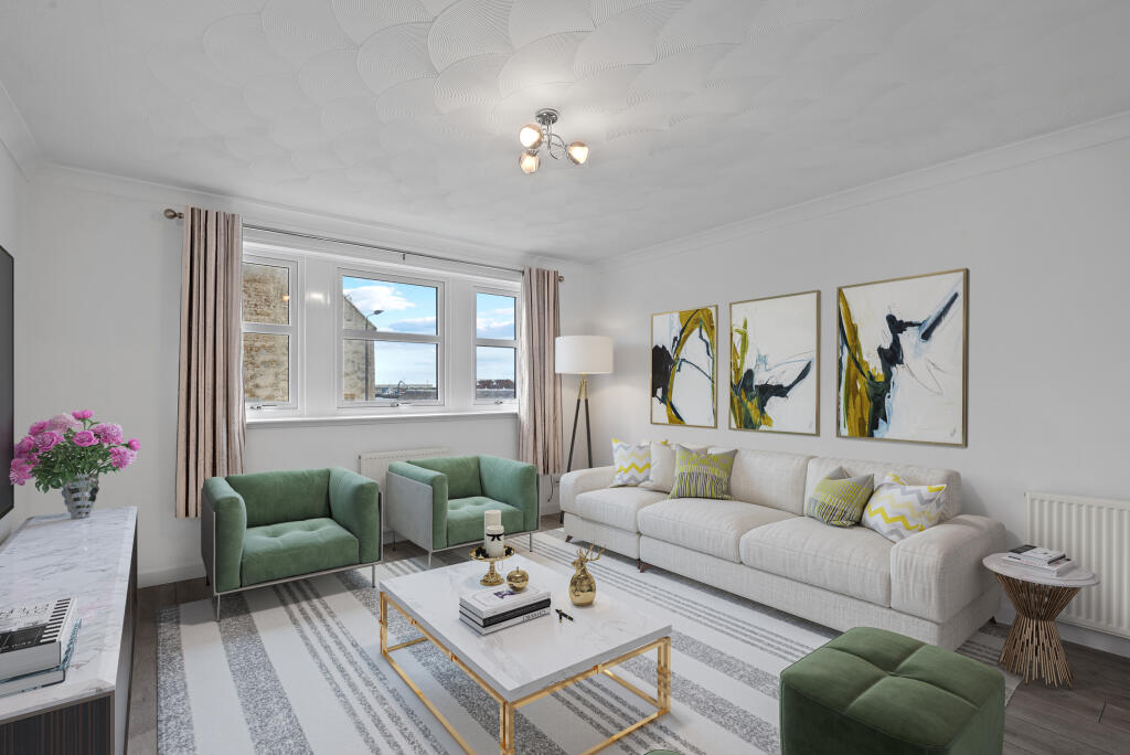 Living Room - virtually staged