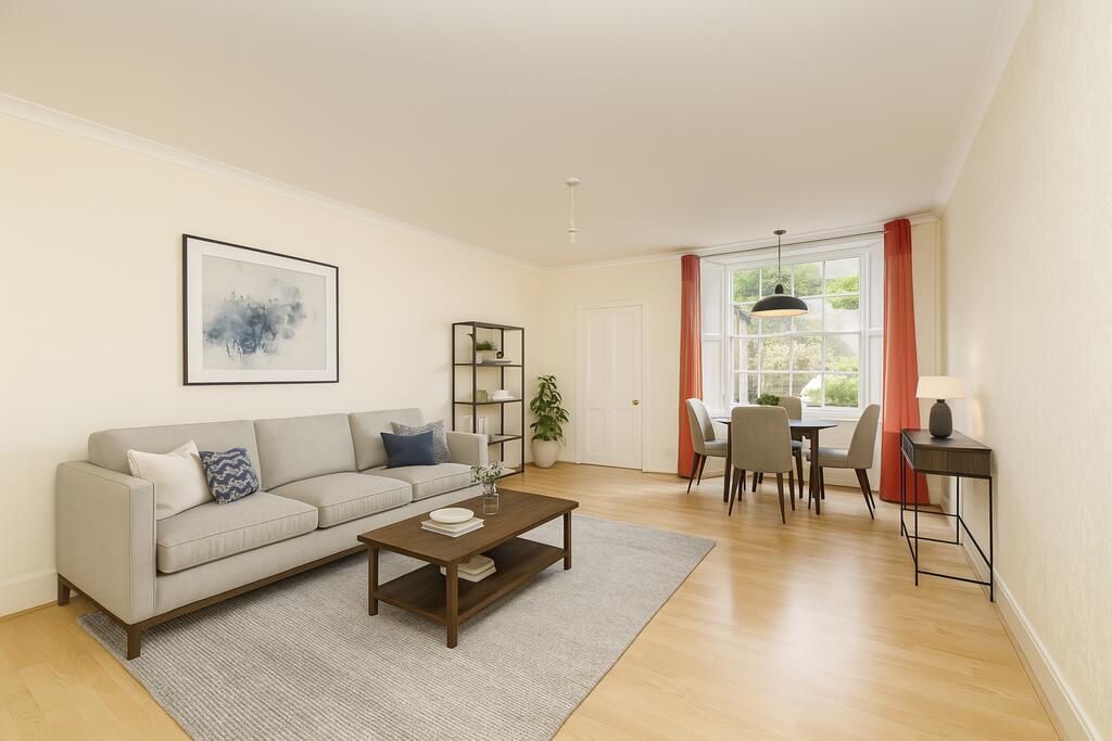 Digitally Staged Sitting/Dining Room