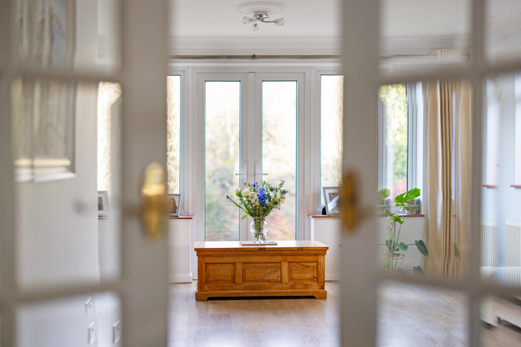 view through sitting room