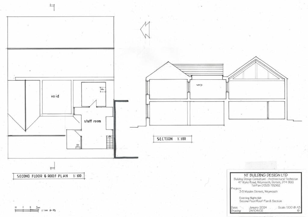 Existing second floor and roof